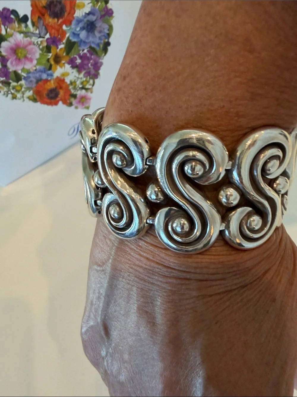 NWT Brighton Silver Swirl Link Bracelet - Silver